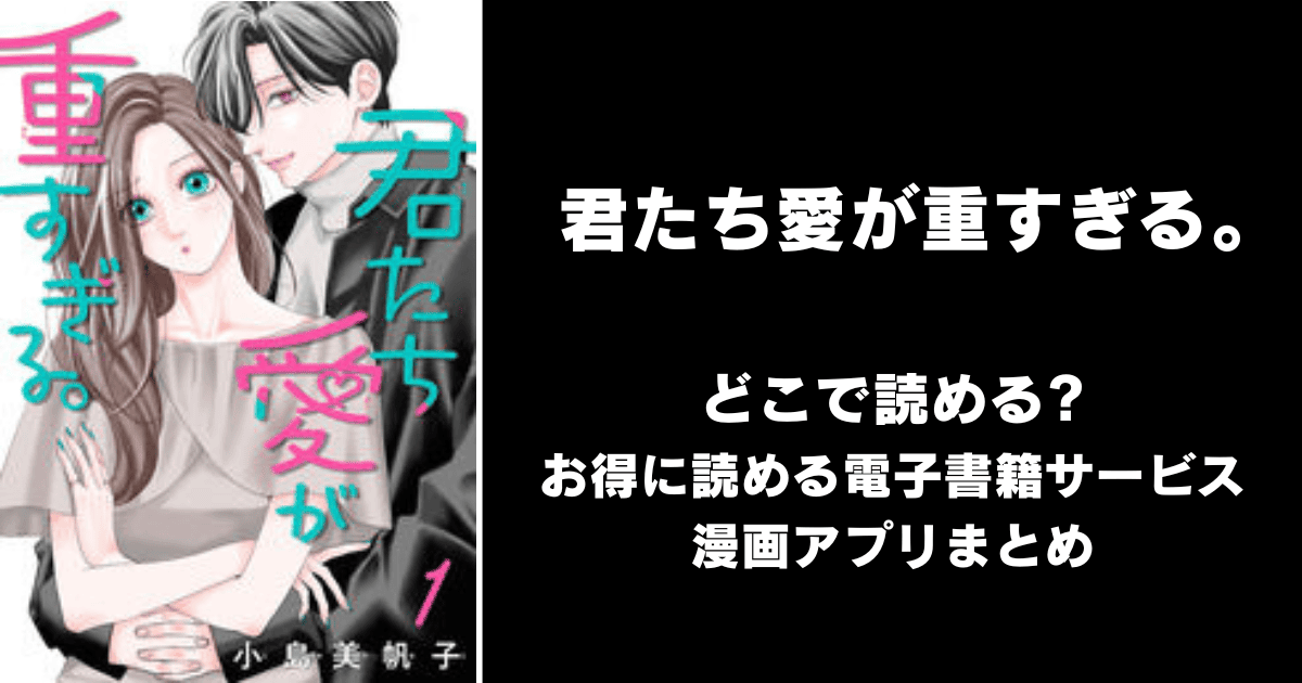 君たち愛が重すぎる。 どこで読める？シーモアやAmazon Kindleは？