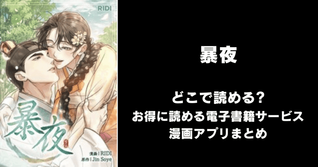 暴夜 どこで読める？見れる無料漫画アプリ（raw以外）